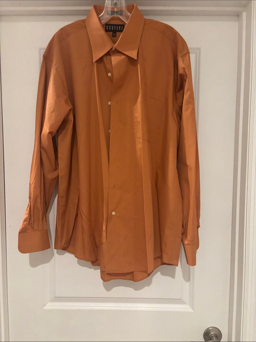 Luxury Men's Dress Shirt in Burnt Orange